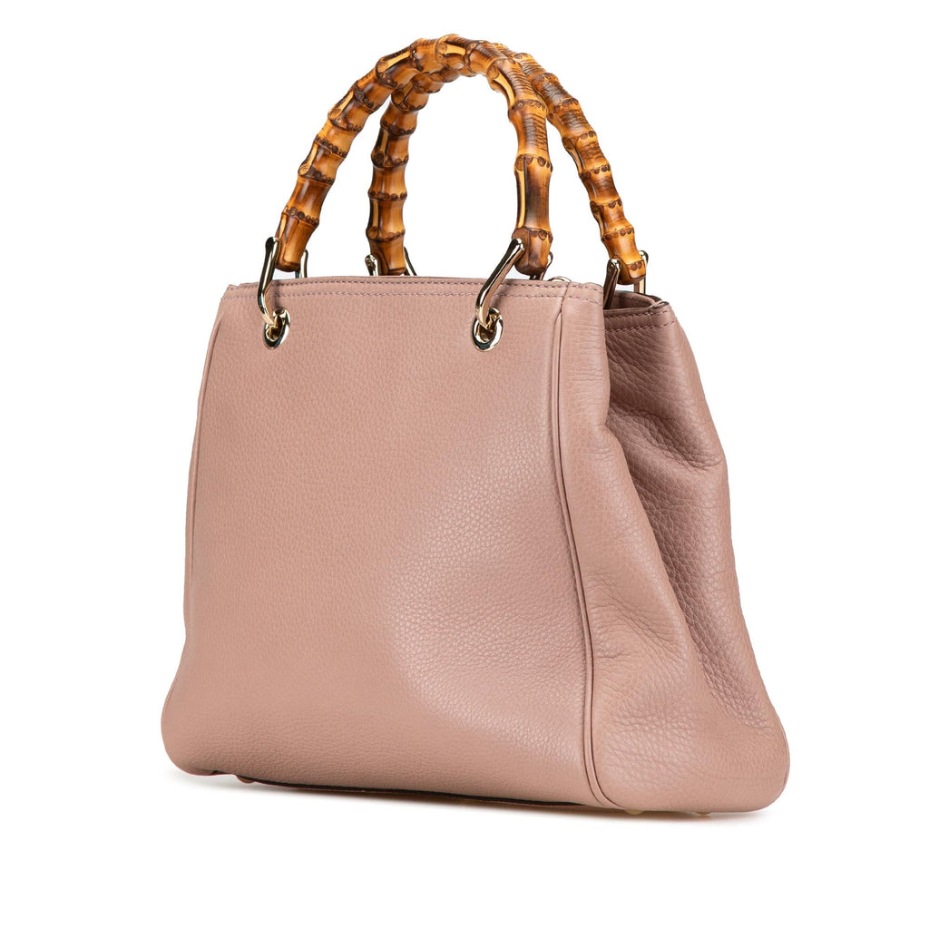 Gucci Small Calfskin Bamboo Shopper Satchel