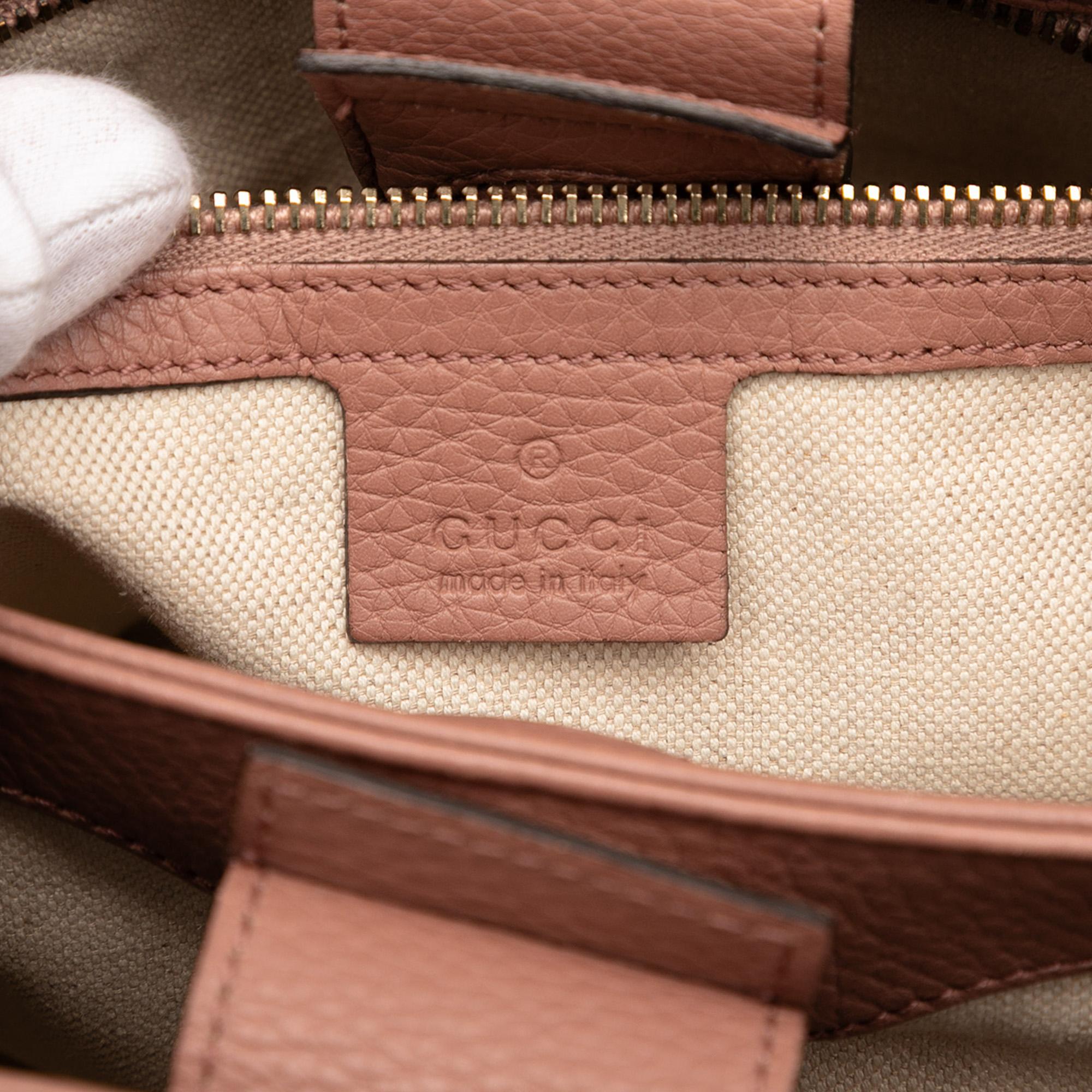 Gucci Small Calfskin Bamboo Shopper Satchel