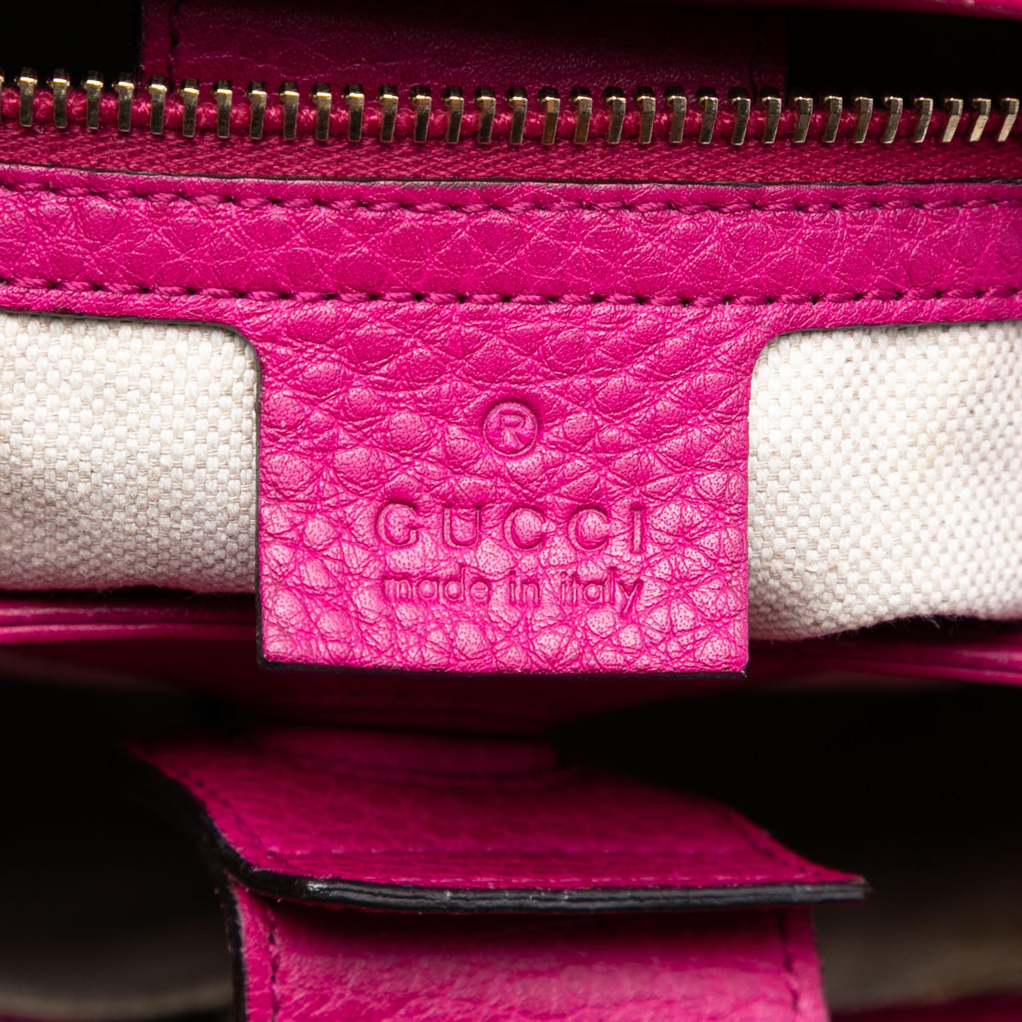 Gucci Small Calfskin Bamboo Shopper Satchel