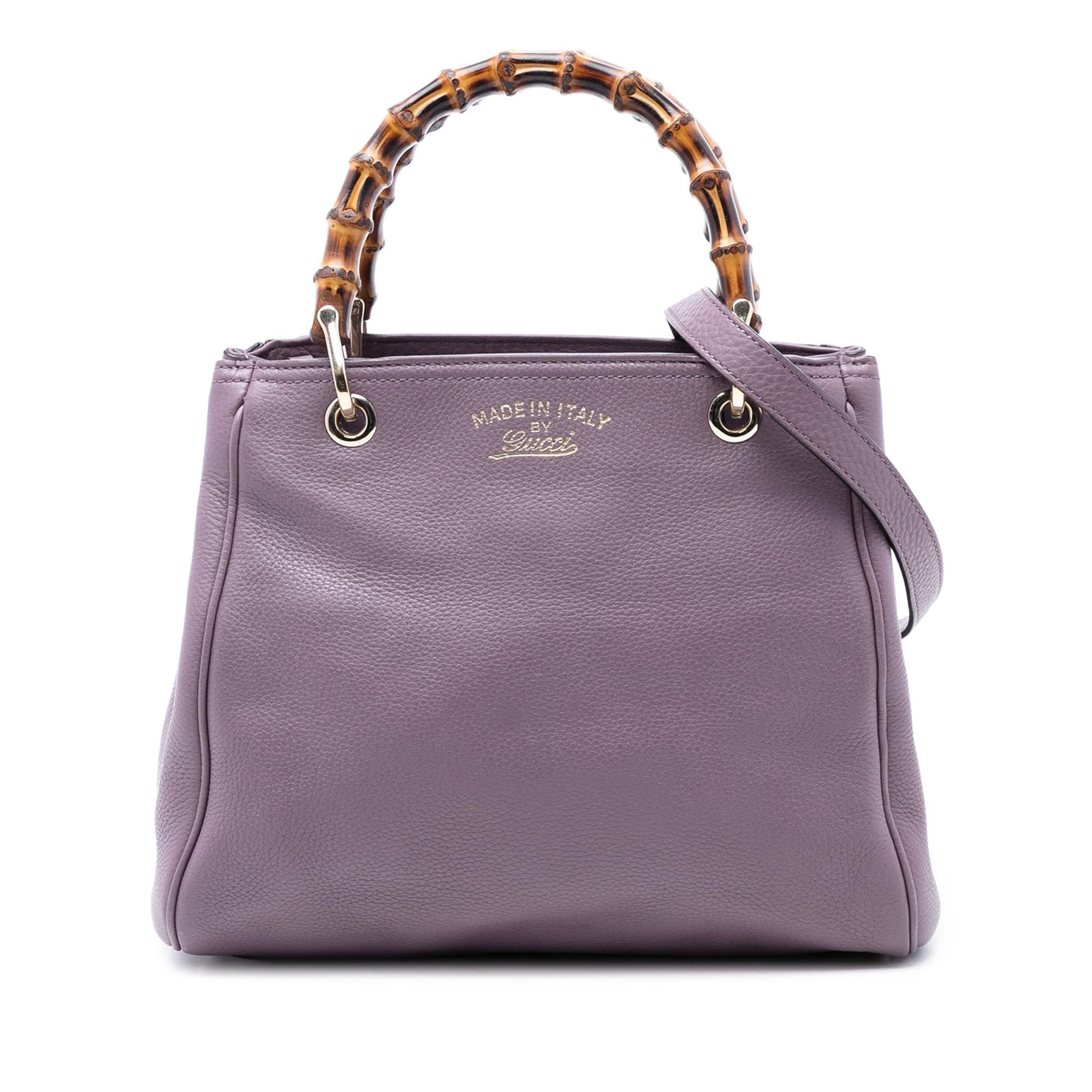 Gucci Small Calfskin Bamboo Shopper Satchel