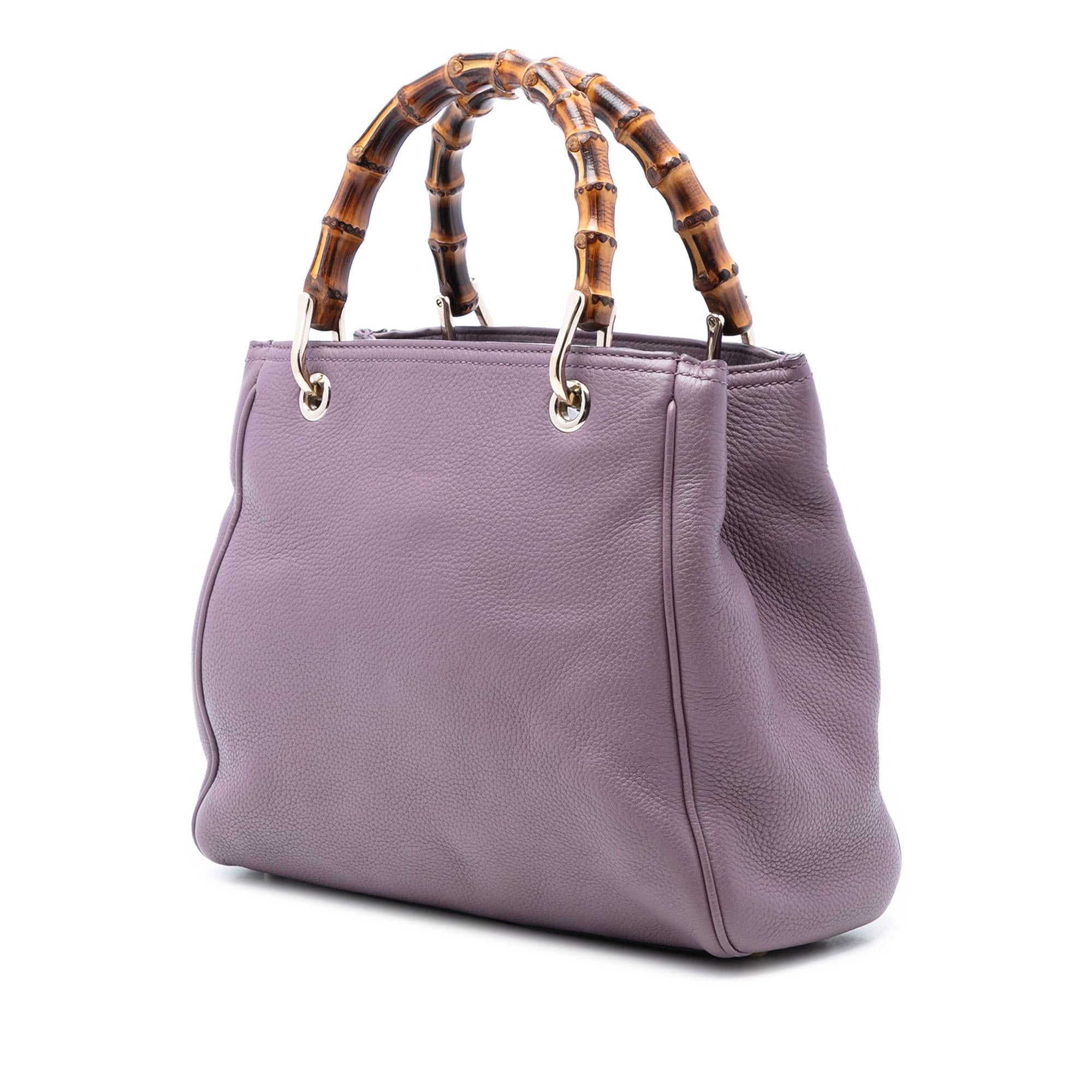 Gucci Small Calfskin Bamboo Shopper Satchel