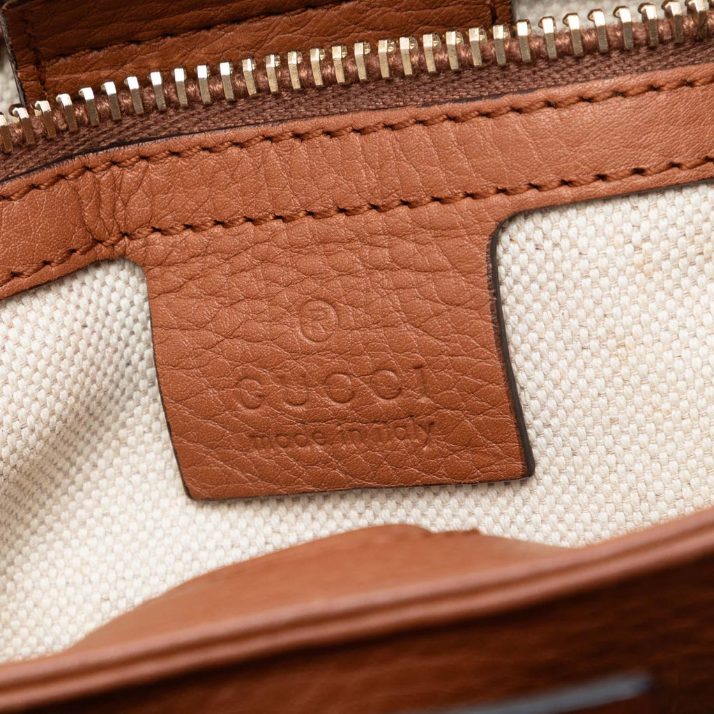 Gucci Small Calfskin Bamboo Shopper Satchel