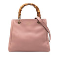 Gucci Small Calfskin Bamboo Shopper Satchel