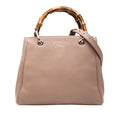 Gucci Small Calfskin Bamboo Shopper Satchel
