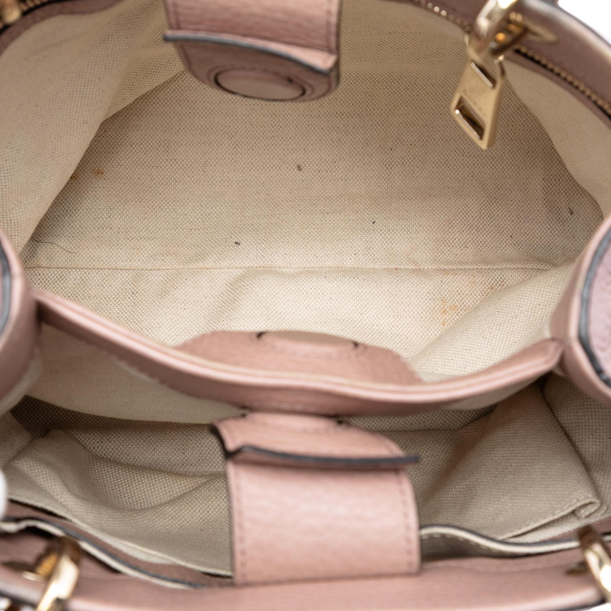 Gucci Small Calfskin Bamboo Shopper Satchel