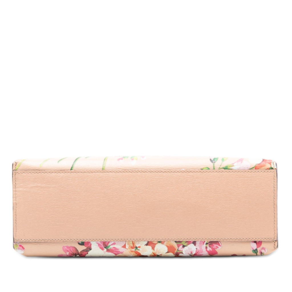 Gucci Small Calfskin Blooms Bamboo Daily Satchel