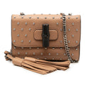 Gucci Small Calfskin Studded Miss Bamboo Crossbody