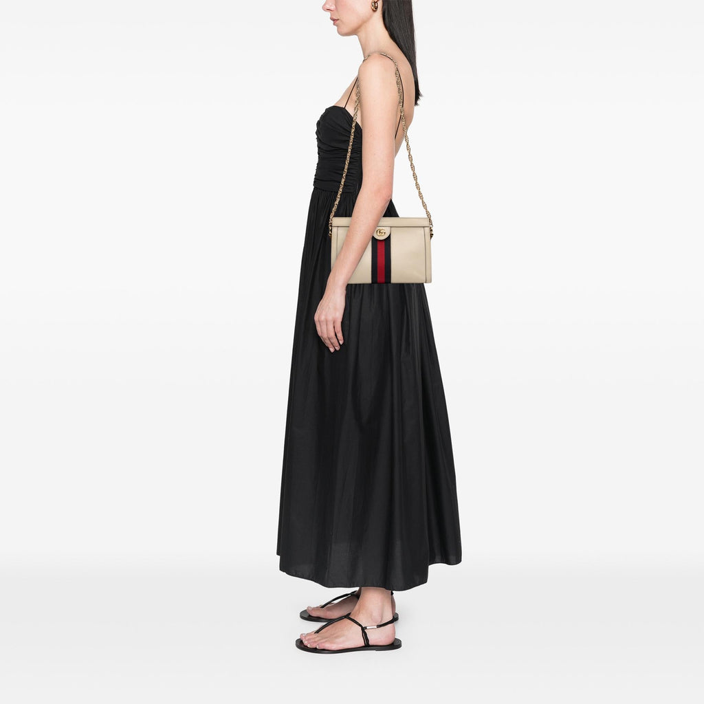 Gucci Small Calfskin Web Ophidia Chain Crossbody