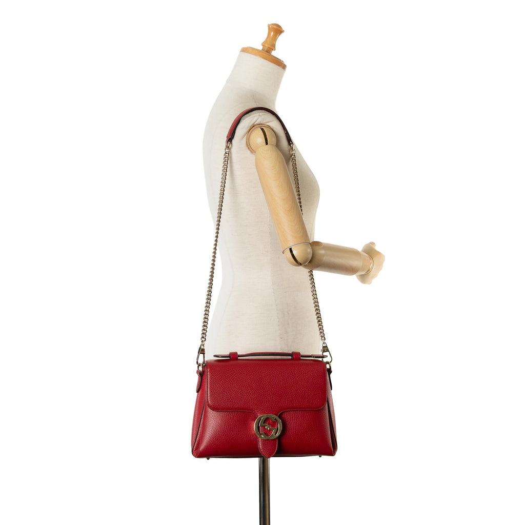 Gucci Small Dollar Calf Interlocking G Satchel (SHG-TeRbj3)
