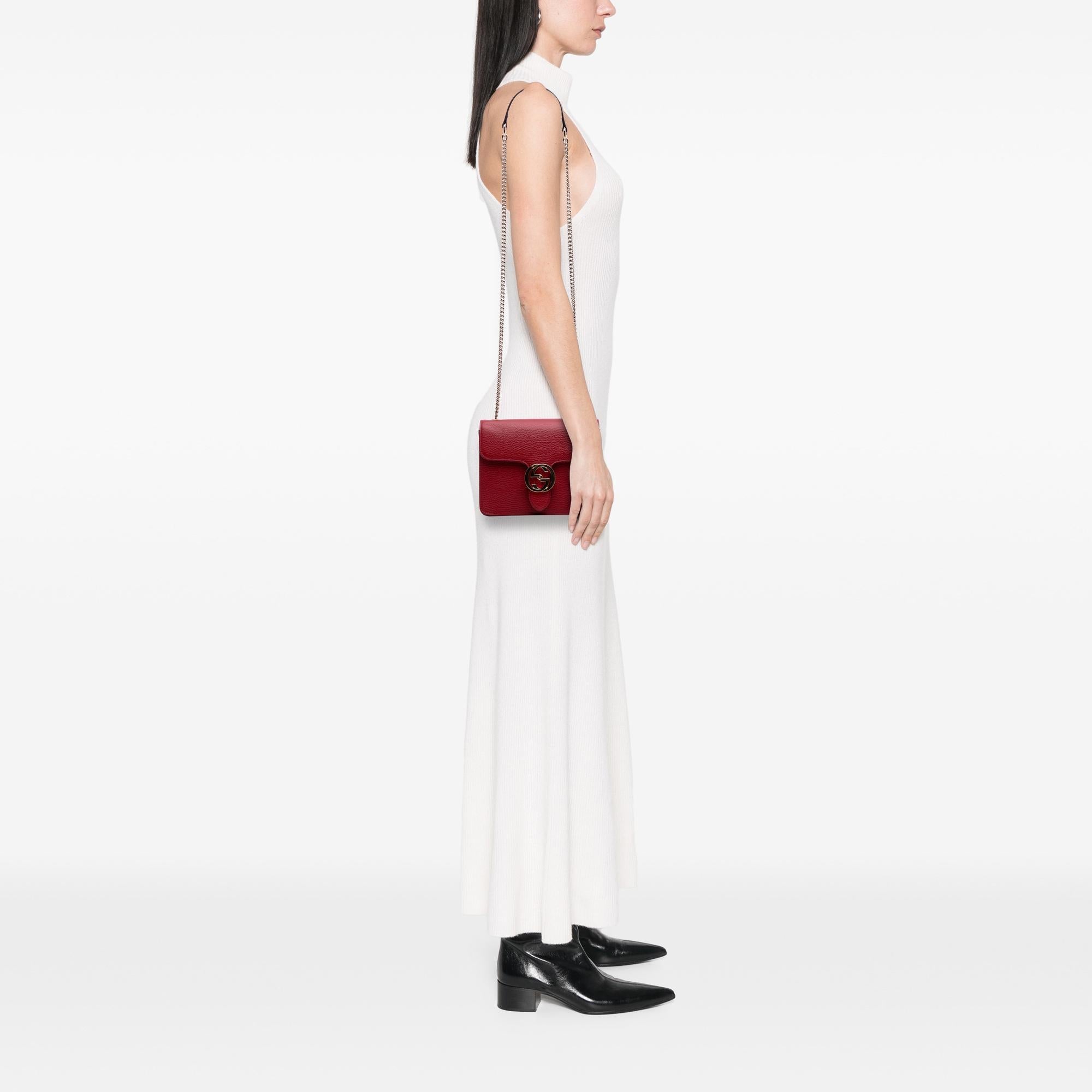 Gucci Small Dollar Calfskin Interlocking G Crossbody