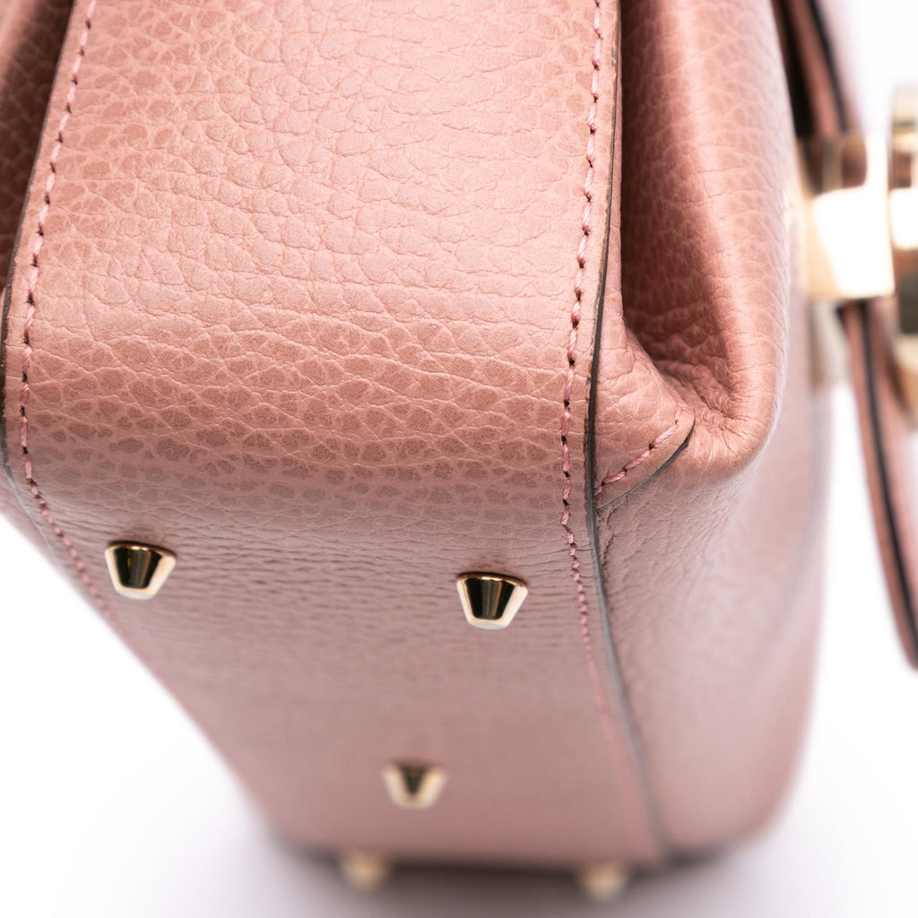 Gucci Small Dollar Leather Interlocking G Satchel