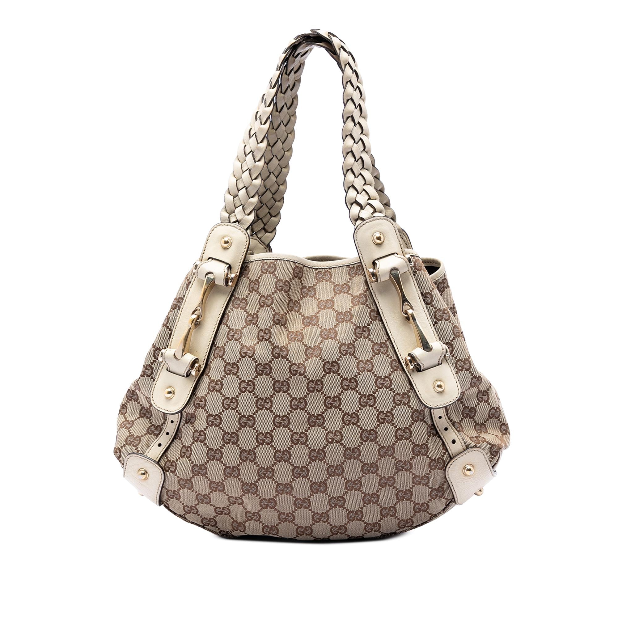 Gucci Small GG Canvas Horsebit Pelham Shoulder Bag