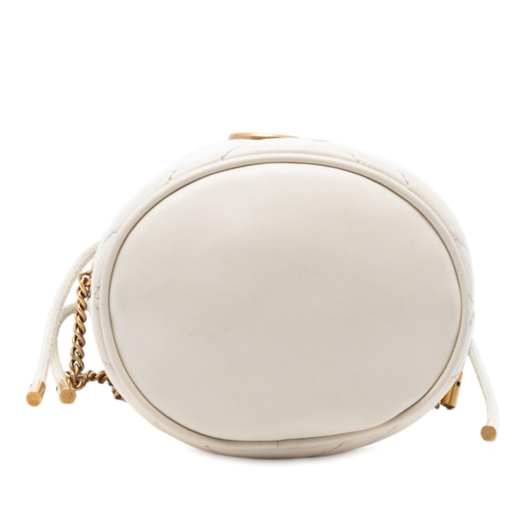 Gucci Small GG Marmont Leather Matelasse Bucket Bag