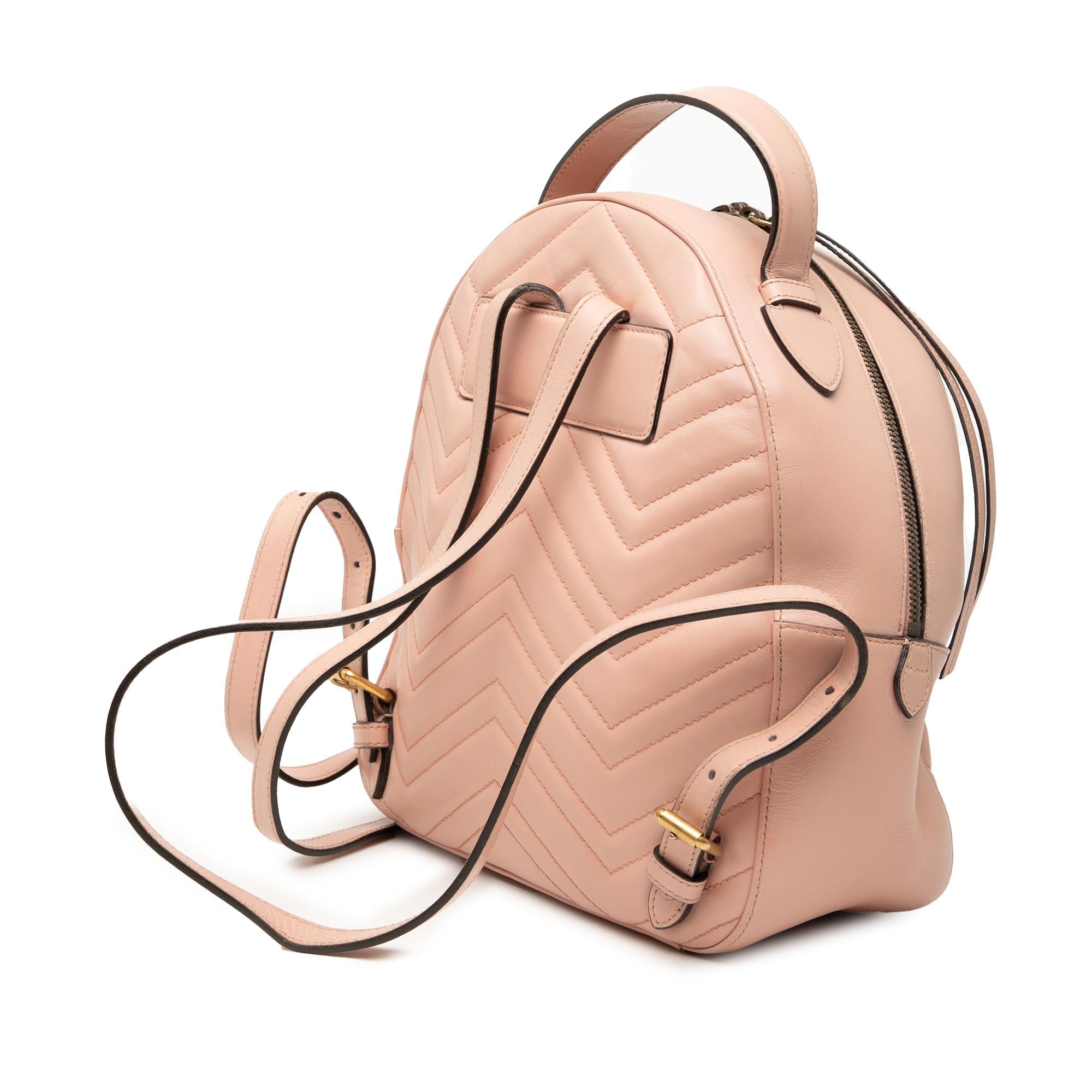 Gucci Small GG Marmont Matelasse Leather Backpack