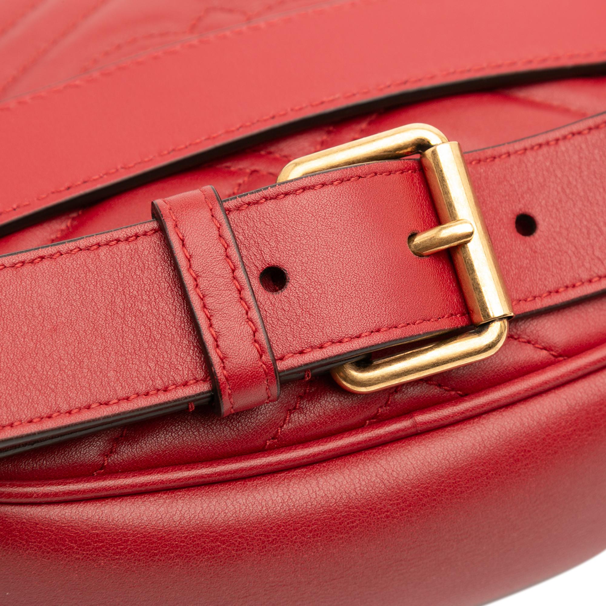 Gucci Small GG Marmont Matelasse Leather Belt Bag