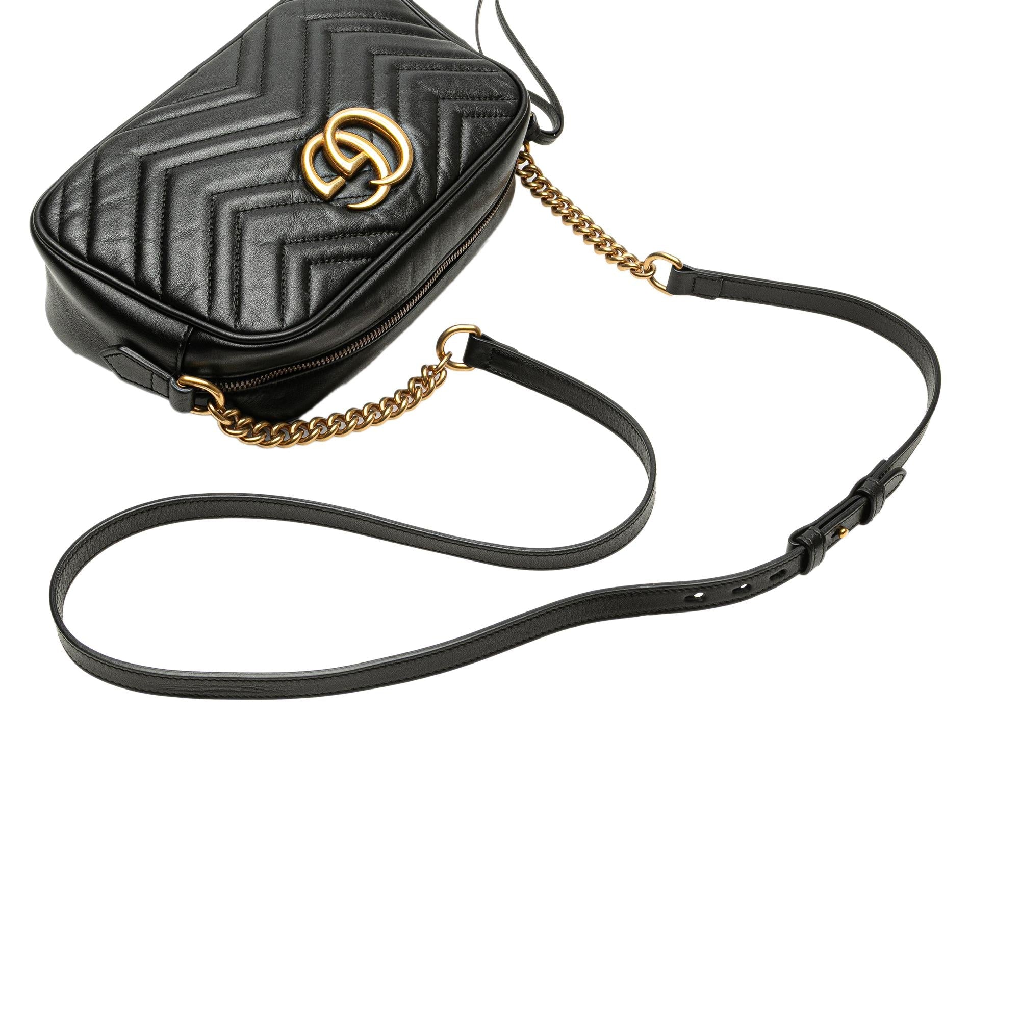 Gucci Small GG Marmont Matelasse Leather Crossbody