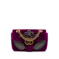 Gucci Small GG Marmont Matelasse Velvet Crystal Embellished Shoulder Bag