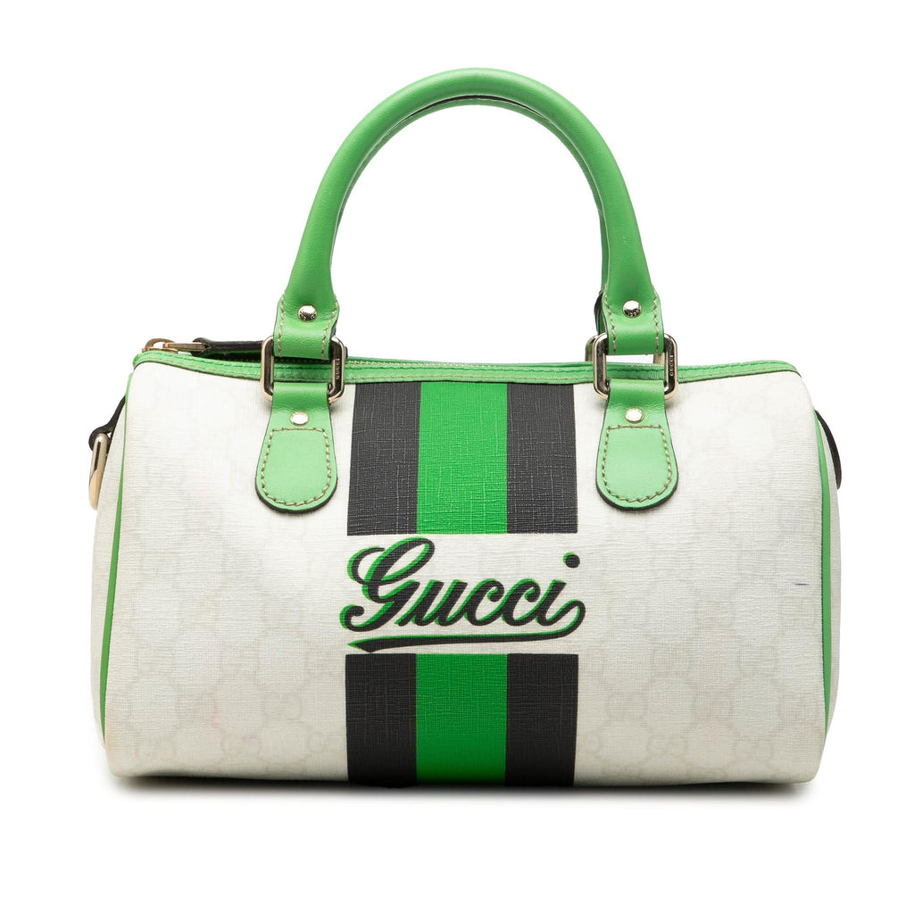 Gucci Small GG Supreme Joy Web Boston Bag