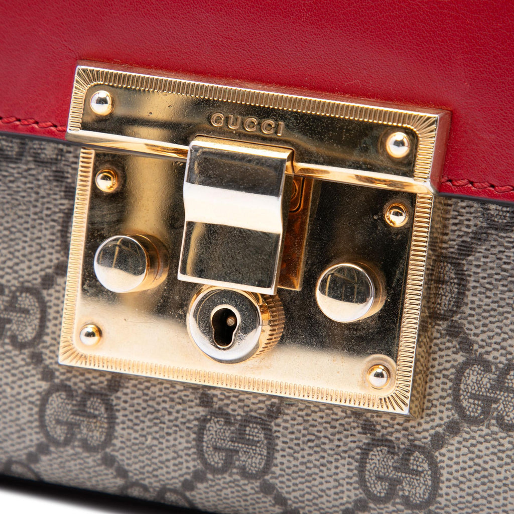 Gucci Small GG Supreme Padlock Crossbody