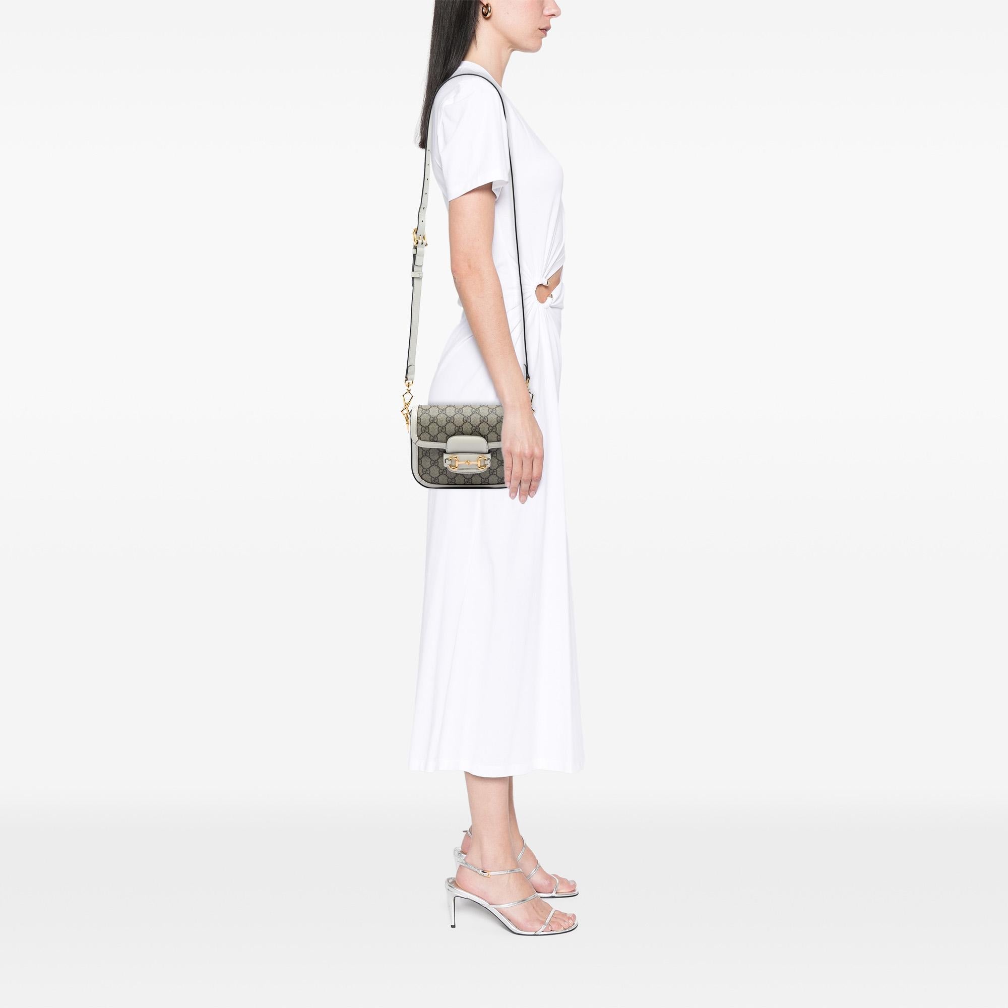 Gucci Small GG Supreme Web Horsebit 1955 Crossbody
