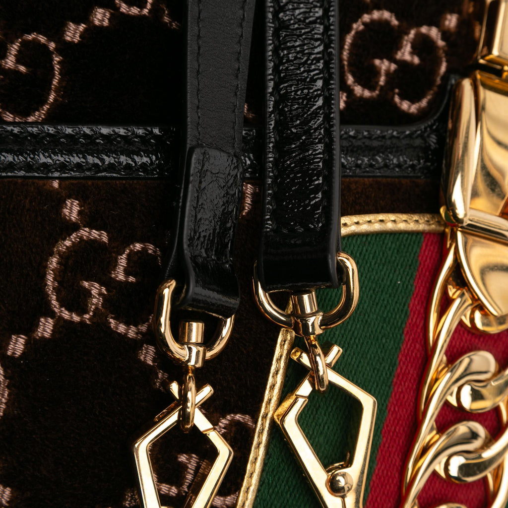 Gucci Small GG Velvet Sylvie Crossbody
