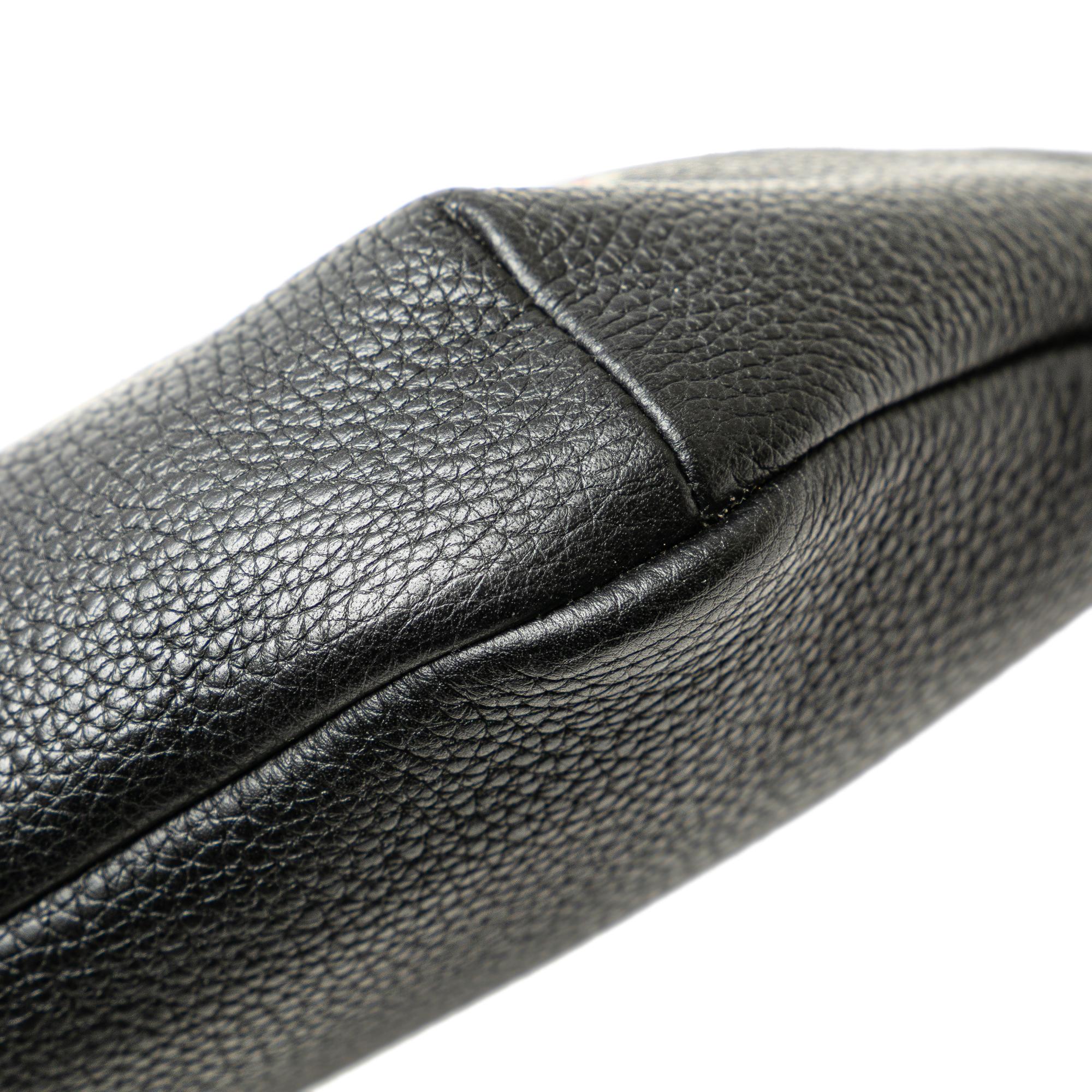 Gucci Small Grained Calfskin Web Logo Belt Bag