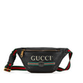 Gucci Small Grained Calfskin Web Logo Belt Bag