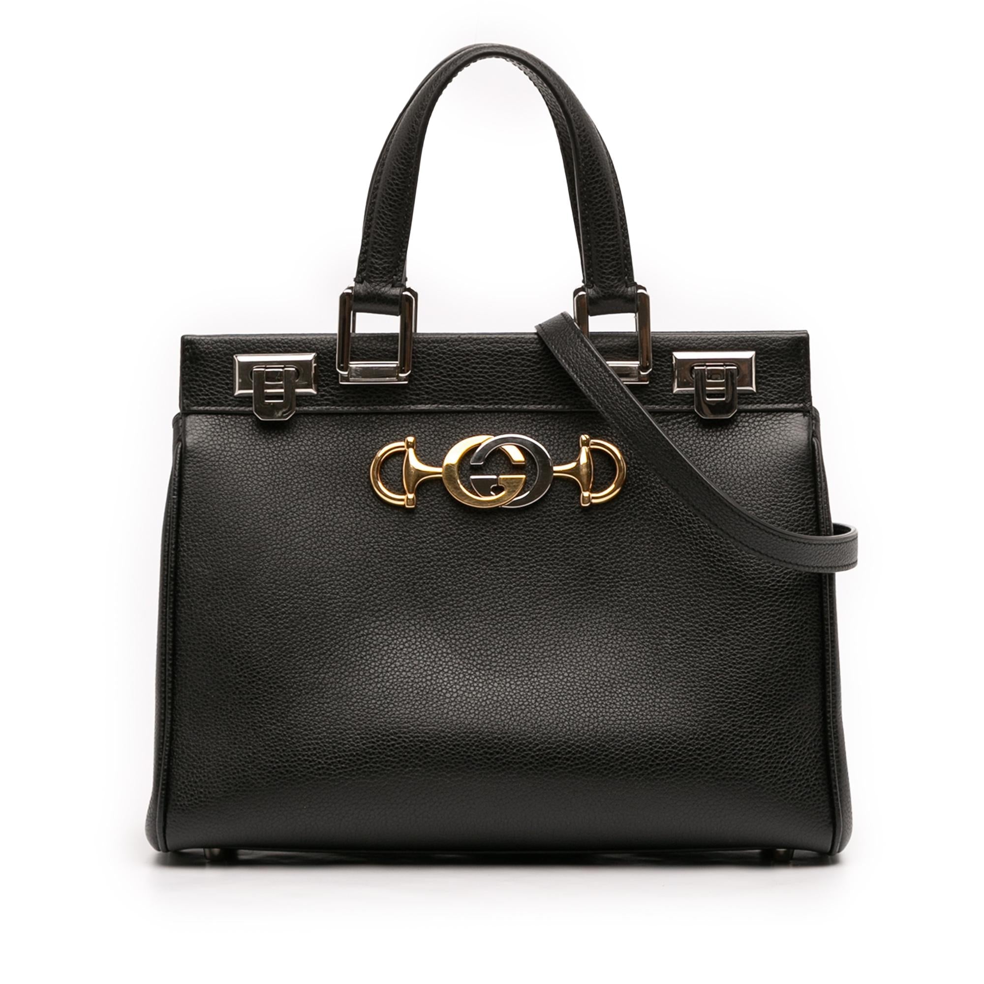 Gucci Small Grained Calfskin Zumi Top Handle Bag