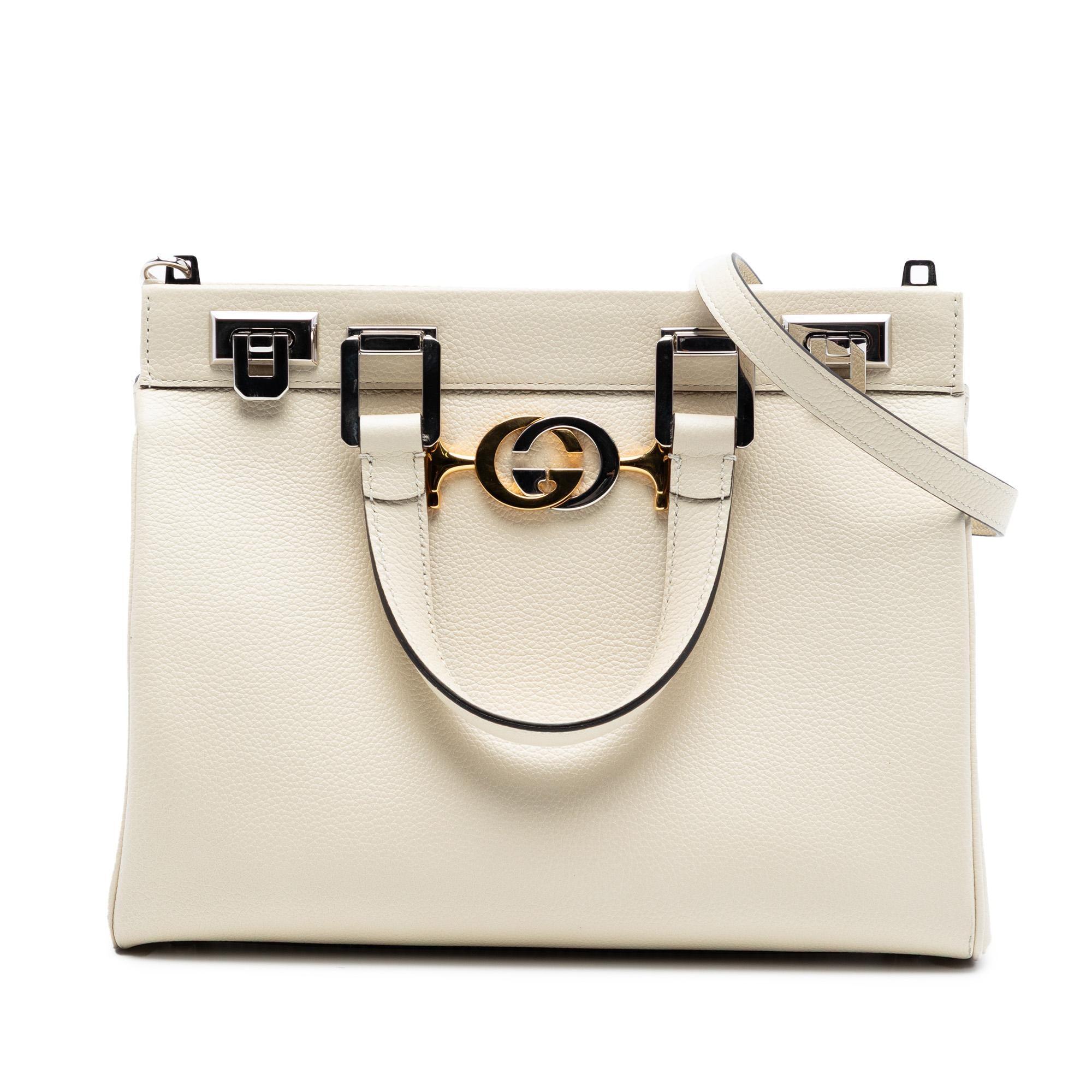 Gucci Small Grained Calfskin Zumi Top Handle Bag