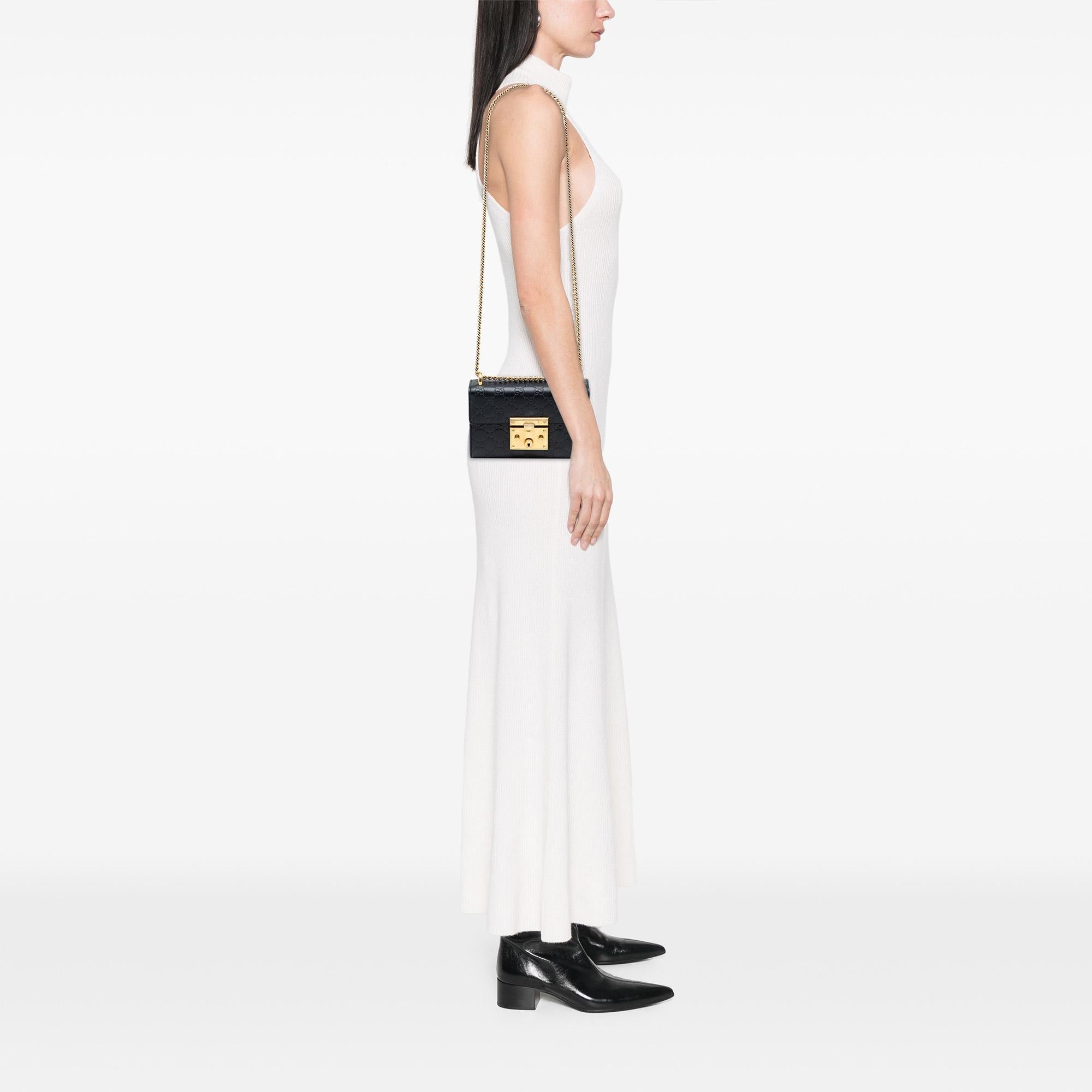 Gucci Small Guccissima Padlock Crossbody