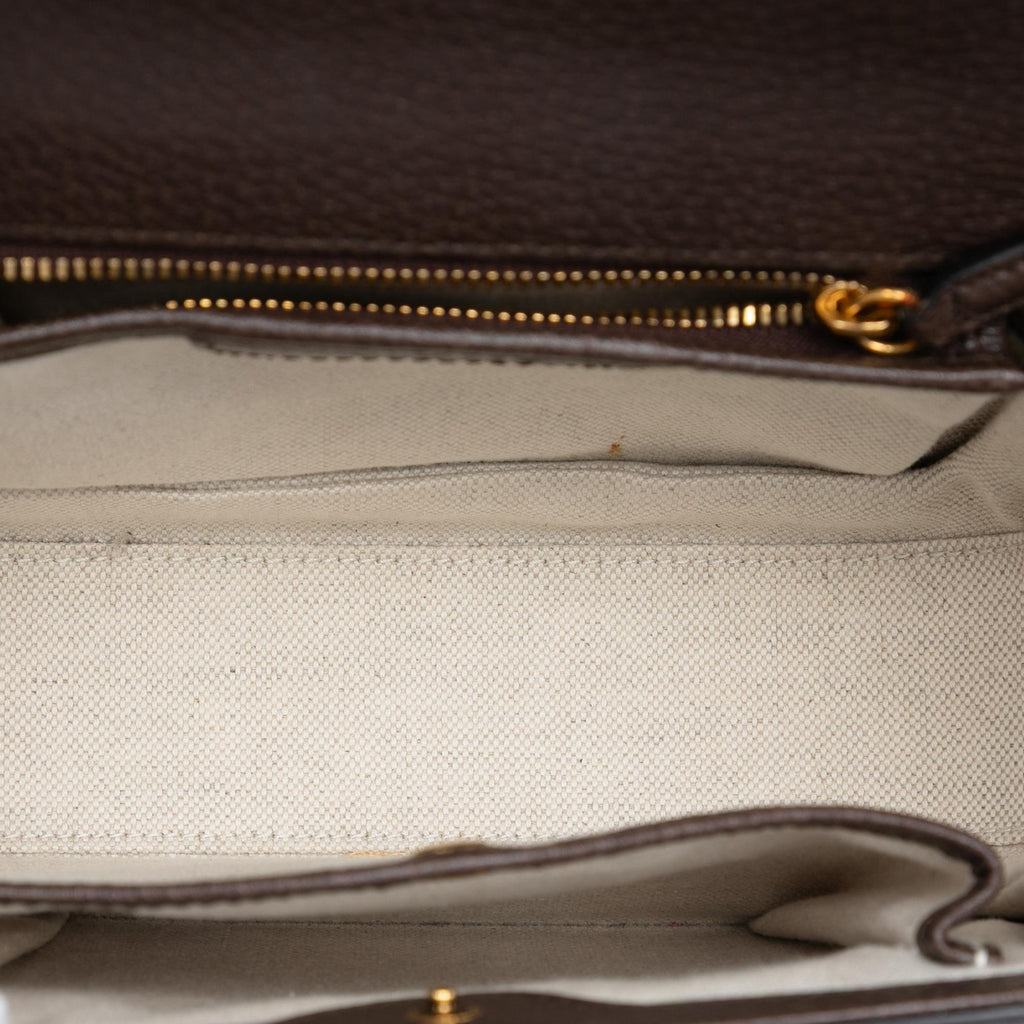 Gucci Small Jumbo GG Canvas Bamboo 1947 Top Handle Bag