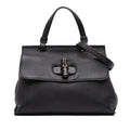 Gucci Small Leather Bamboo Daily Satchel