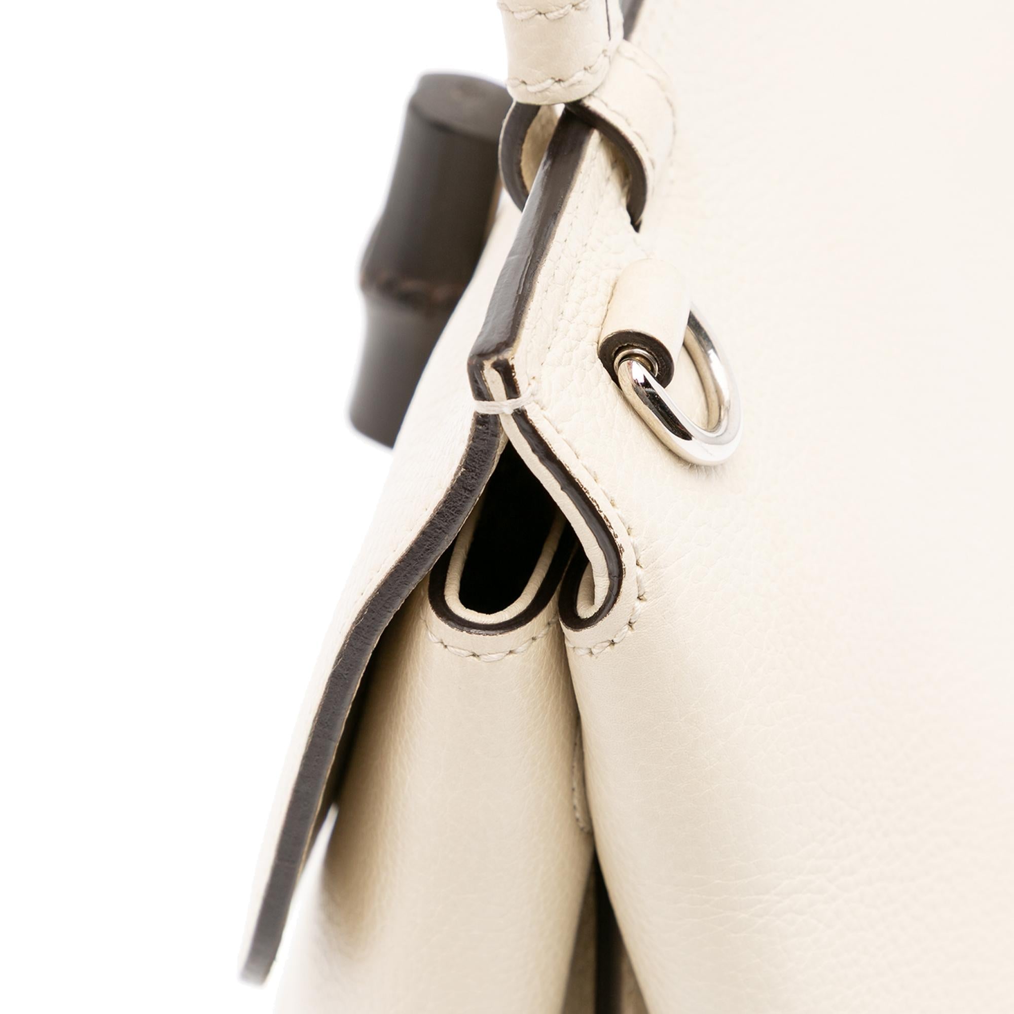Gucci Small Leather Bamboo Daily Satchel
