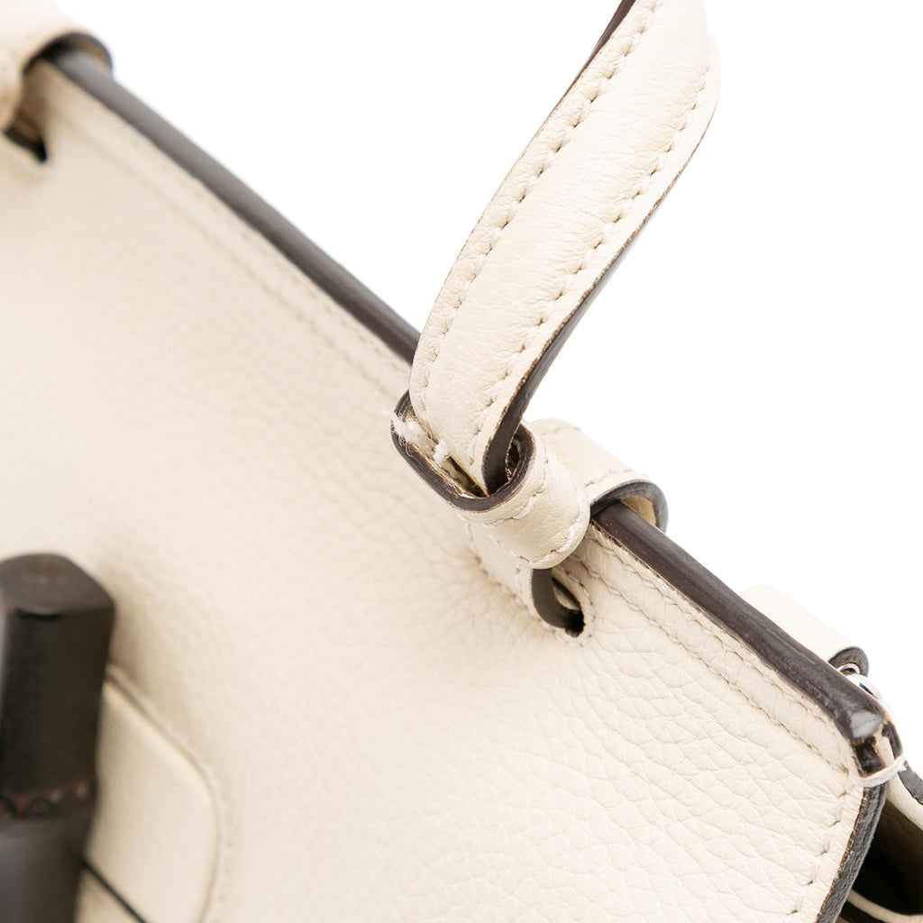 Gucci Small Leather Bamboo Daily Satchel