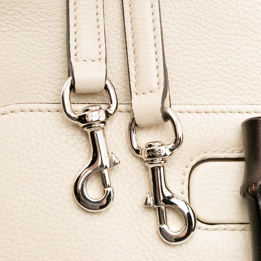 Gucci Small Leather Bamboo Daily Satchel