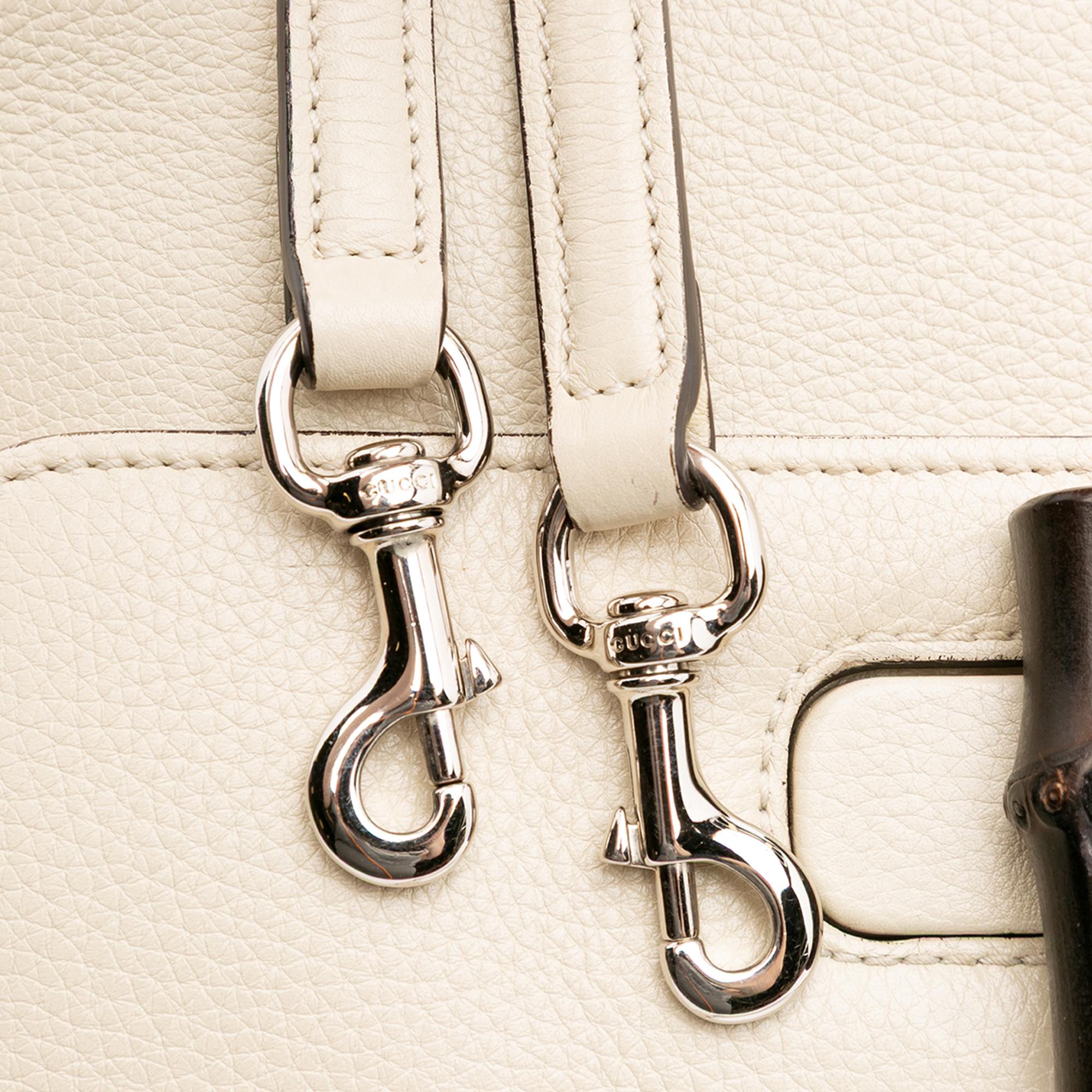 Gucci Small Leather Bamboo Daily Satchel