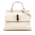 Gucci Small Leather Bamboo Daily Satchel