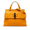 Gucci Small Leather Bamboo Daily Satchel