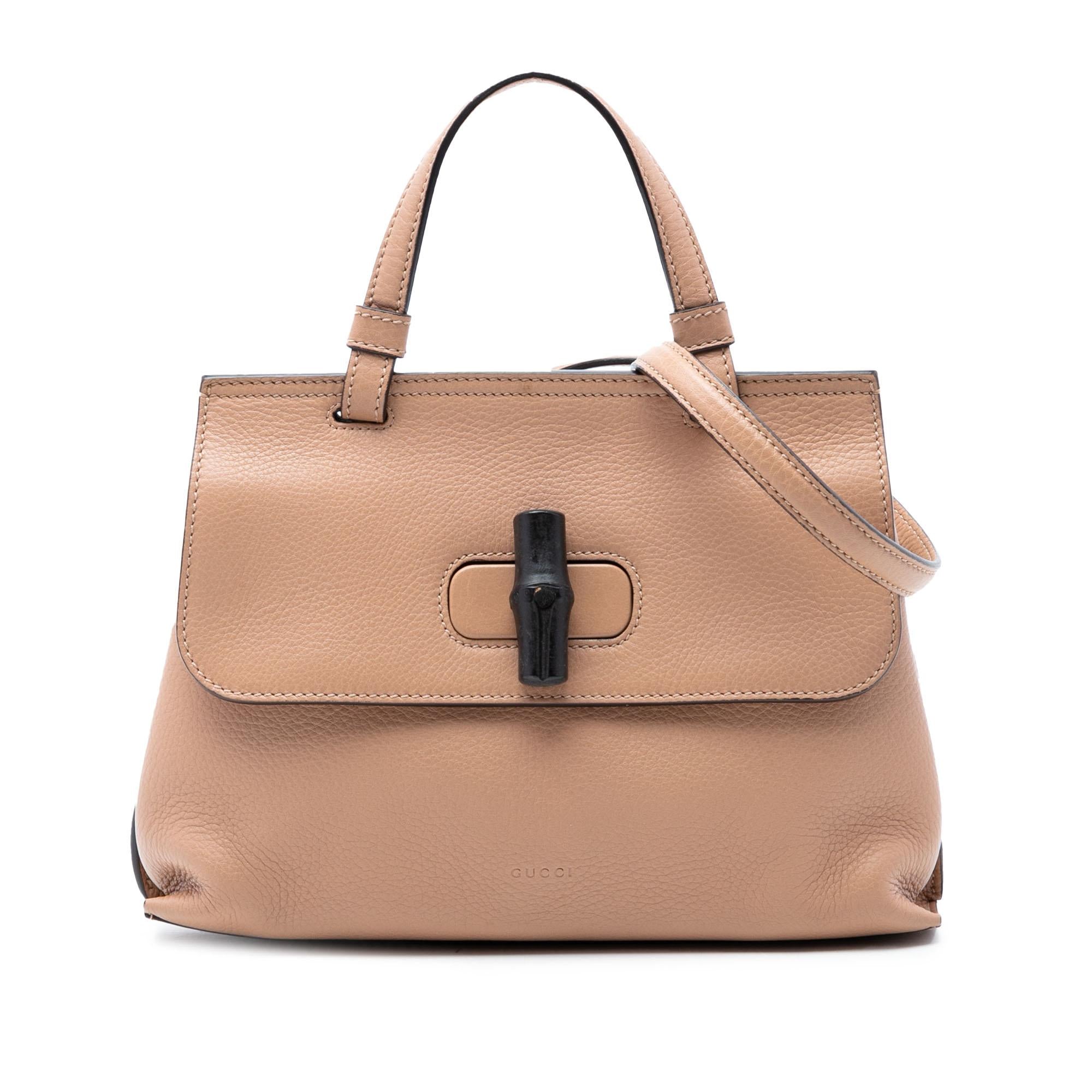 Gucci Small Leather Bamboo Daily Satchel