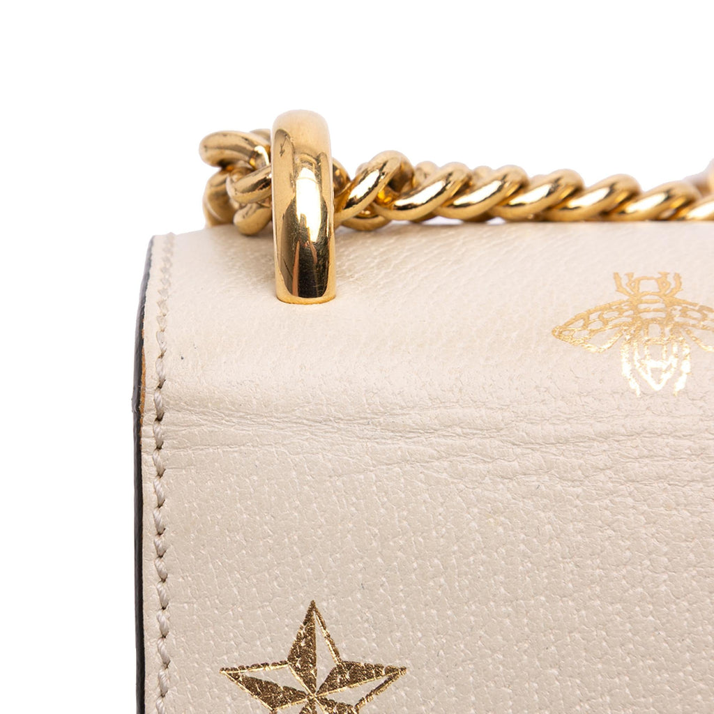 Gucci Small Leather Bee Star Padlock Crossbody