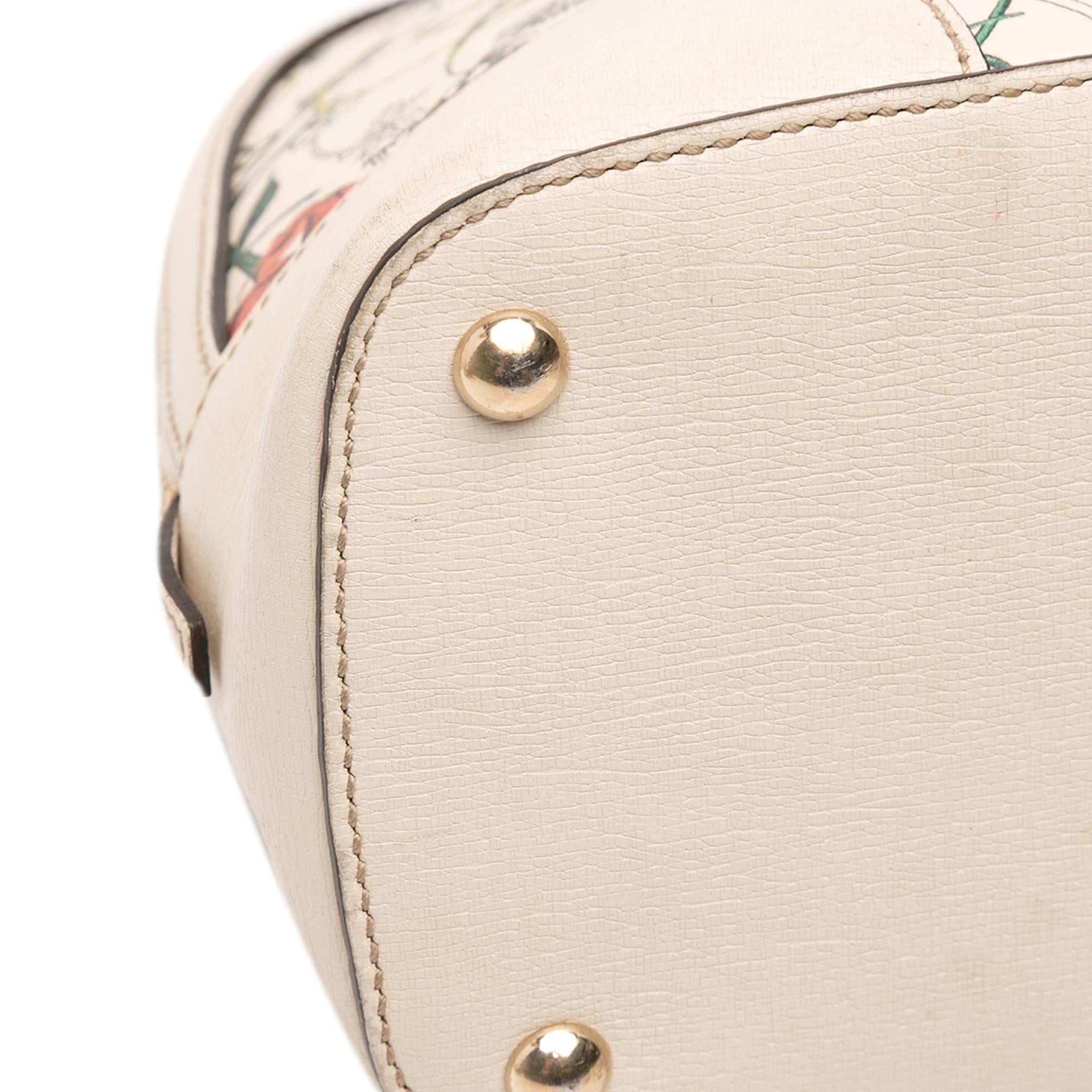 Gucci Small Leather Flora Nice Dome Satchel