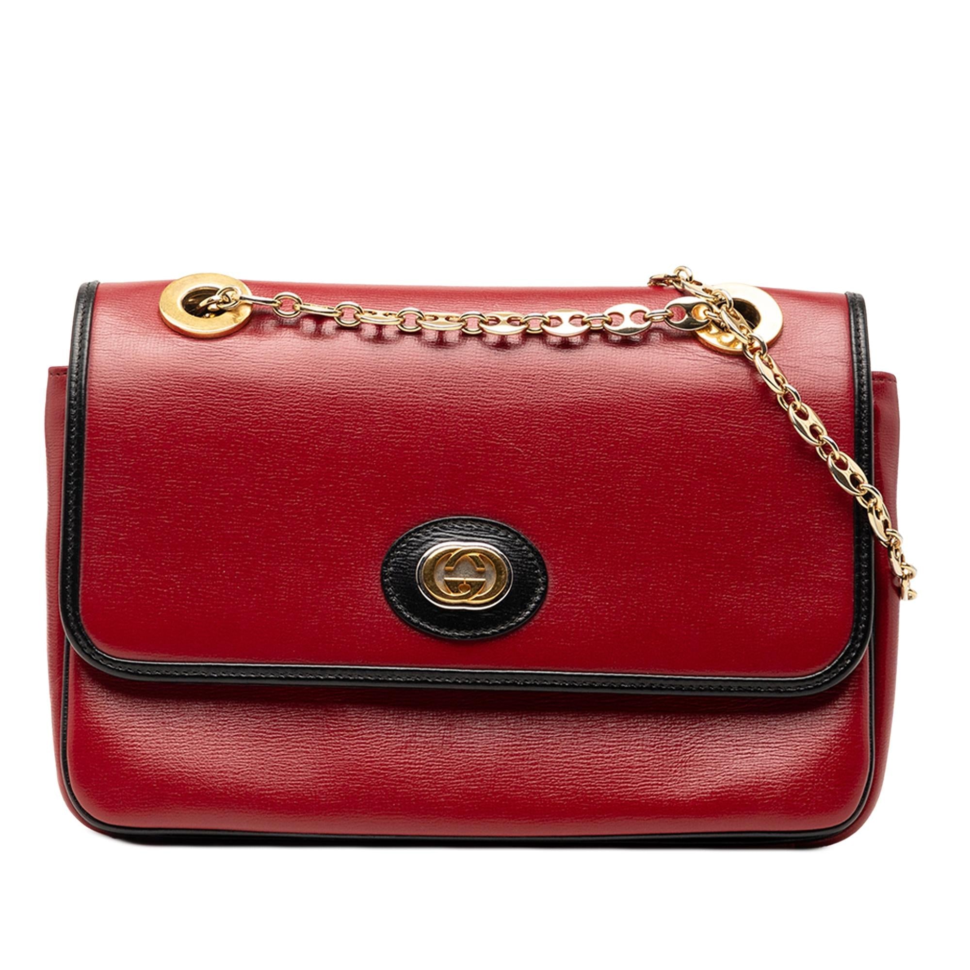 Gucci Small Leather Marina Chain Shoulder Bag