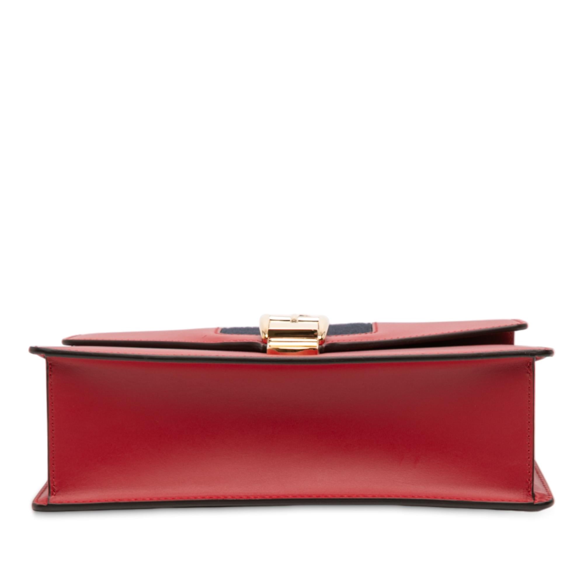 Gucci Small Leather Sylvie Web Satchel