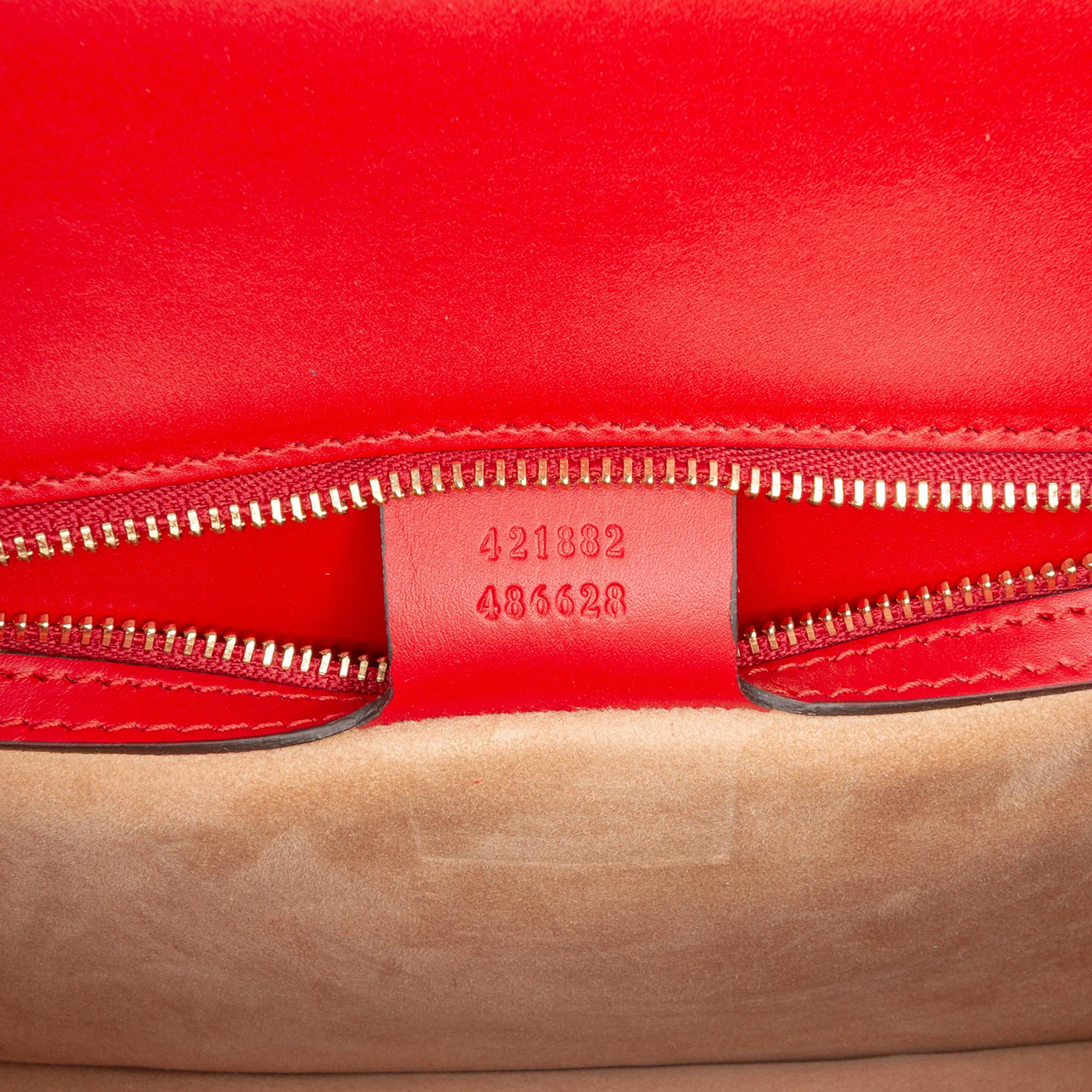 Gucci Small Leather Sylvie Web Satchel