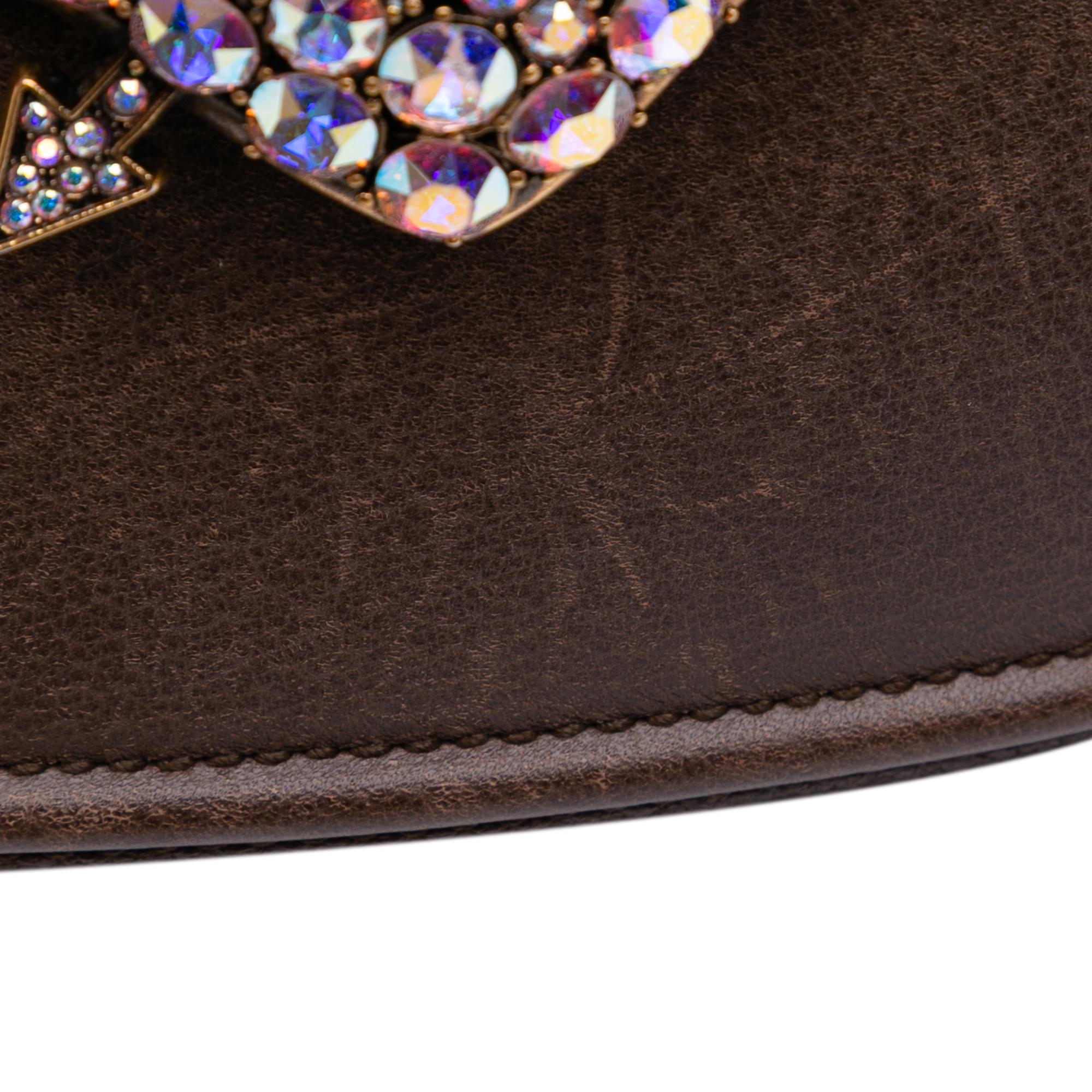 Gucci Small Linea Totem Crystal Heart Crossbody