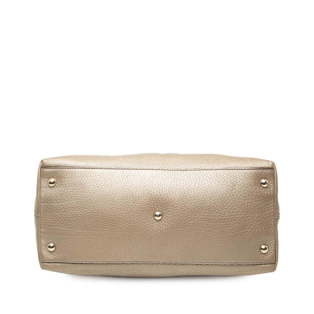 Gucci Small Metallic Leather Soho Working Satchel