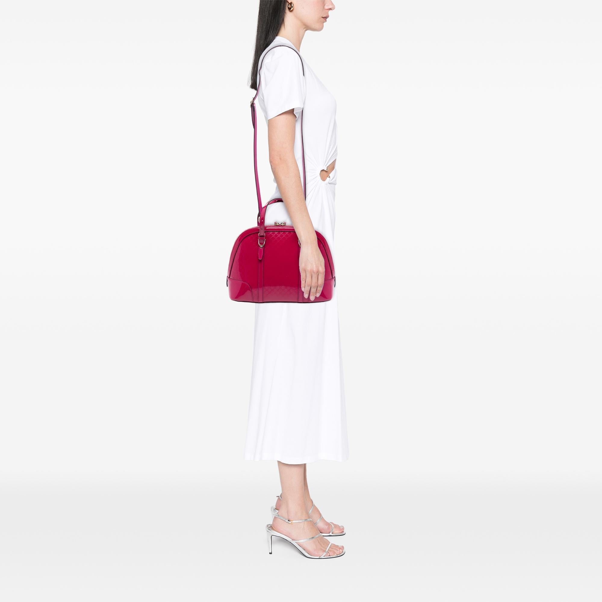 Gucci Small Microguccissima Patent Nice Dome Satchel