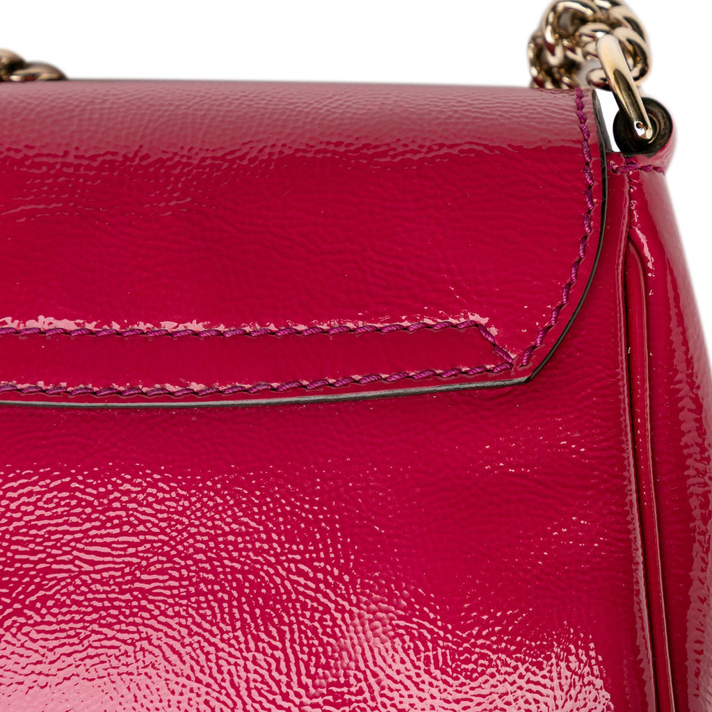 Gucci Small Patent Soho Chain Flap Crossbody