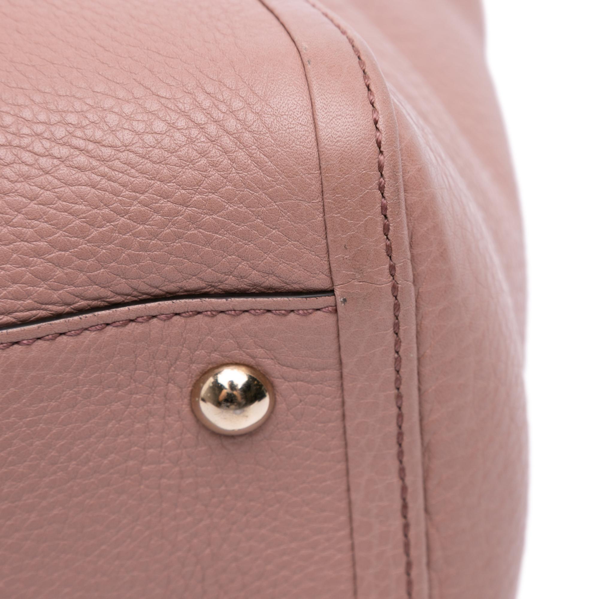 Gucci Small Pebbled Leather Soho Cellarius Satchel