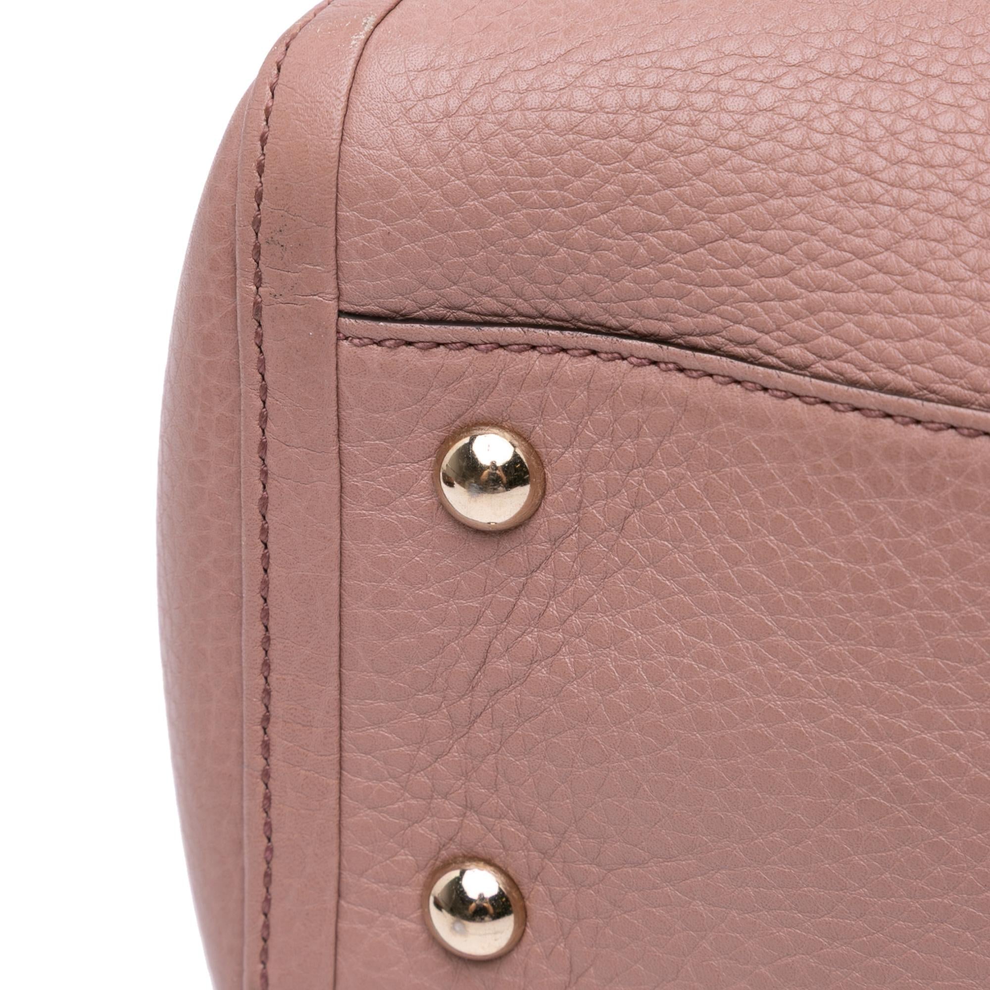 Gucci Small Pebbled Leather Soho Cellarius Satchel